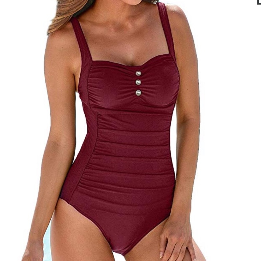 Beautiful woman tummy control swimsuit - Picture 1 of 8